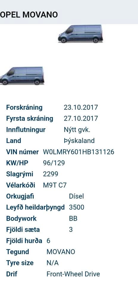 2017 Opel Movano